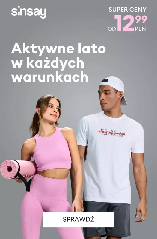 Sinsay - gazetka promocyjna Lato w ruchu — od 12,99 PLN od piątku 01.08 do czwartku 07.08