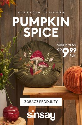 Sinsay - gazetka promocyjna Pumpkin Spice - kolekcja jesienna od piątku 08.08 do czwartku 14.08