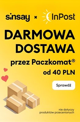 Sinsay - gazetka promocyjna Darmowa dostawa od 40 PLN przez Paczkomat od piątku 08.08 