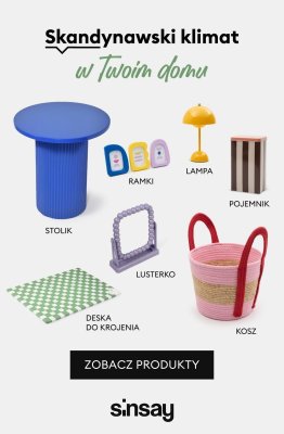 Sinsay - gazetka promocyjna Skandynawski klimat w Twoim domu od środy 13.08 do wtorku 19.08