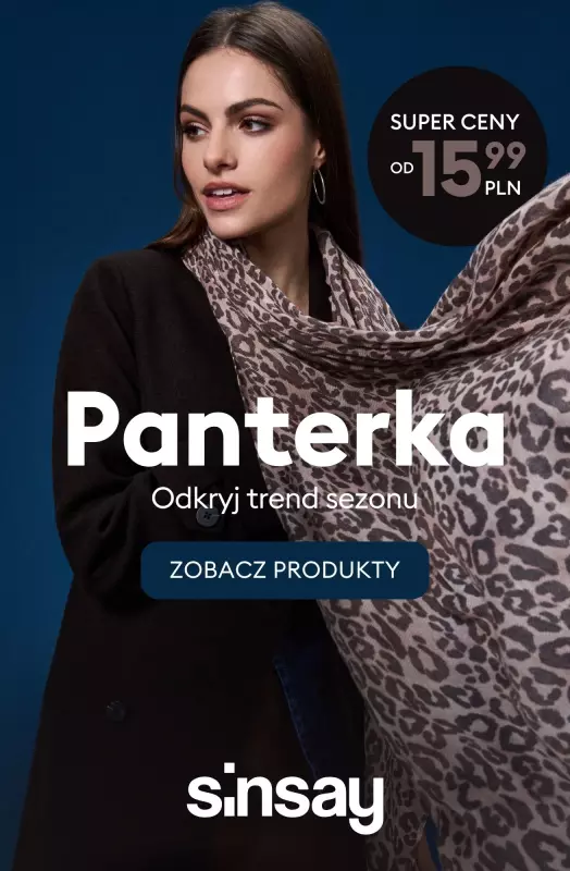 Sinsay - gazetka promocyjna TRENDY - Panterka od poniedziałku 01.09 do niedzieli 07.09