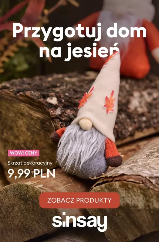 Sinsay - gazetka promocyjna Przygotuj dom na JESIEŃ! od poniedziałku 08.09 do niedzieli 14.09