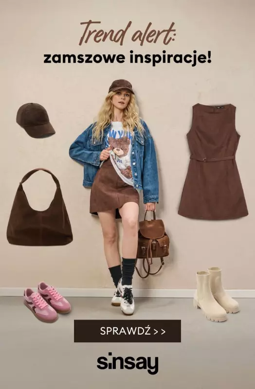 Sinsay - gazetka promocyjna TREND ALERT: Zamszowe inspiracje  
