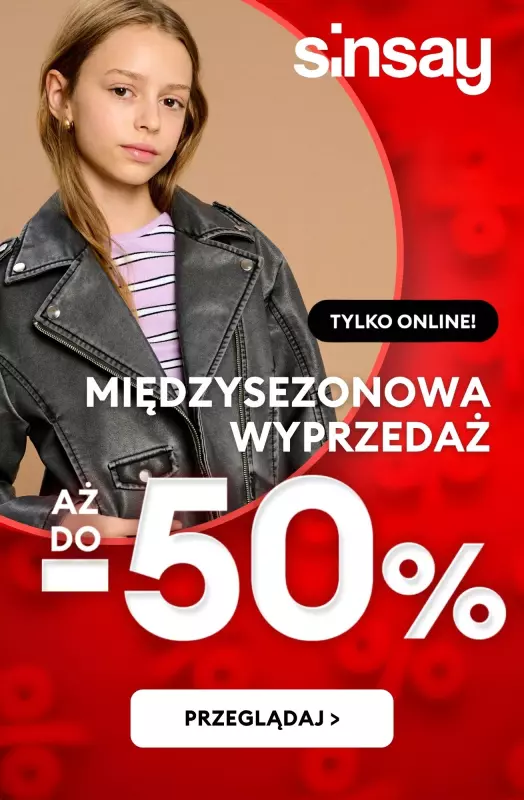 Sinsay - gazetka promocyjna Wyprzedaż do -50% | Dziecko od piątku 03.10 do czwartku 09.10