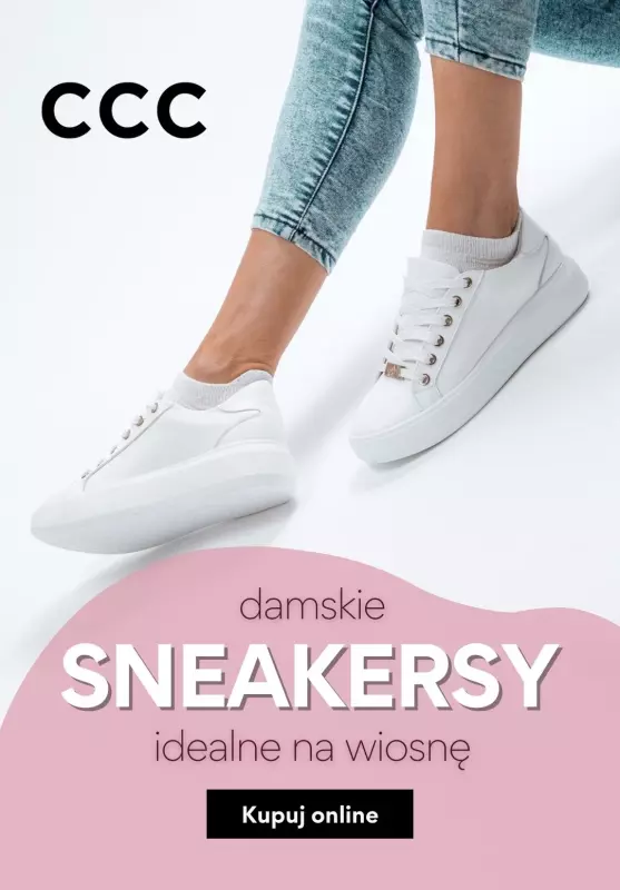 CCC - gazetka promocyjna Sneakersy damskie idealne na wiosnę! od środy 20.03 do wtorku 26.03