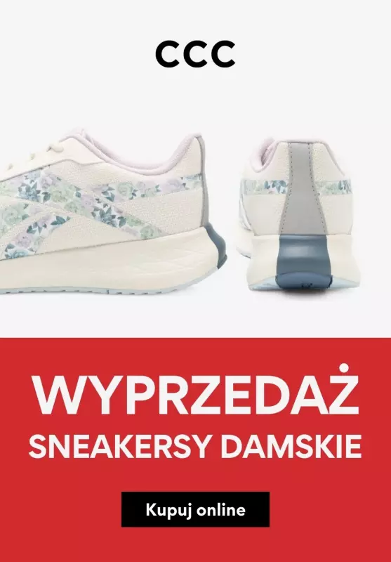 CCC - gazetka promocyjna WYPRZEDAŻ: damskie sneakersy od czwartku 11.04 do środy 17.04