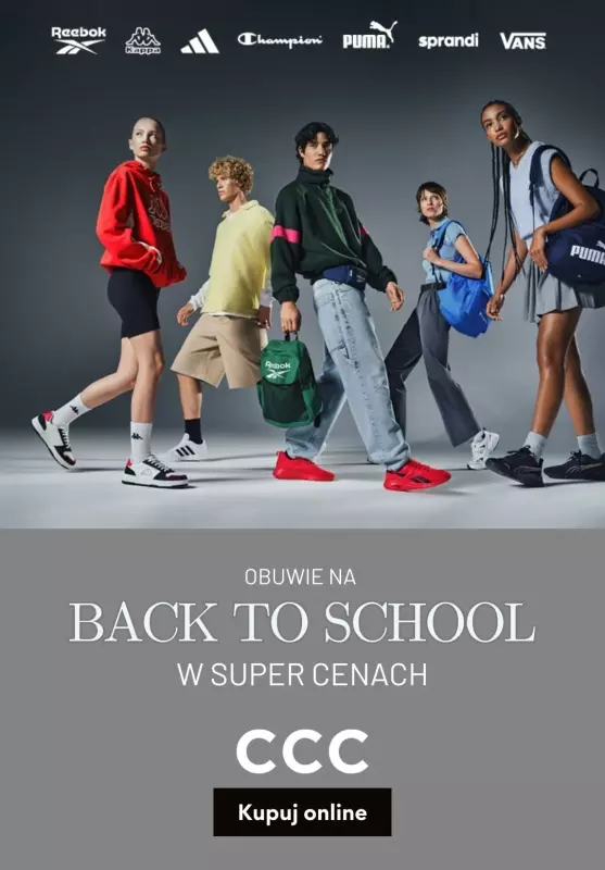 CCC - gazetka promocyjna Obuwie na BACK TO SCHOOL w super cenach od czwartku 29.08 