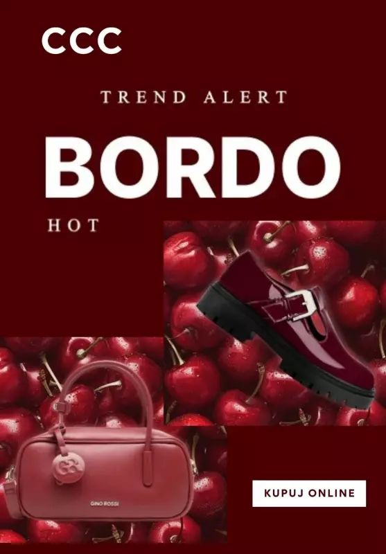 CCC - gazetka promocyjna Trend Alert: Bordo od czwartku 26.09 