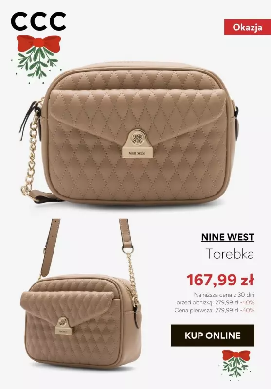 CCC - gazetka promocyjna Do -50% NINE WEST - Buty i torebki damskie od piątku 20.12  - strona 8