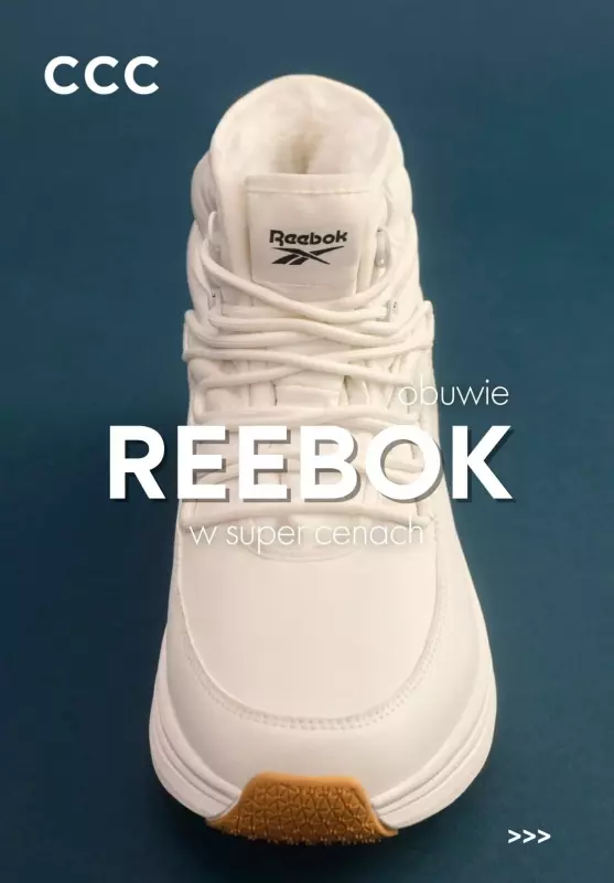 CCC - gazetka promocyjna Obuwie REEBOK w super cenach od poniedziałku 23.12 