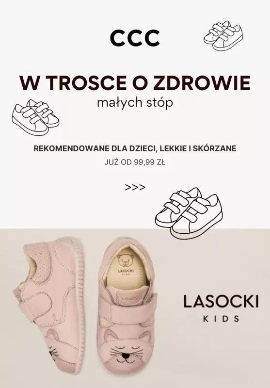 CCC - gazetka promocyjna W trosce o zdrowie małych stóp od środy 19.03 