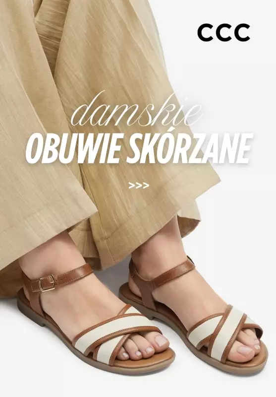 CCC - gazetka promocyjna Damskie obuwie skórzane od piątku 23.05 