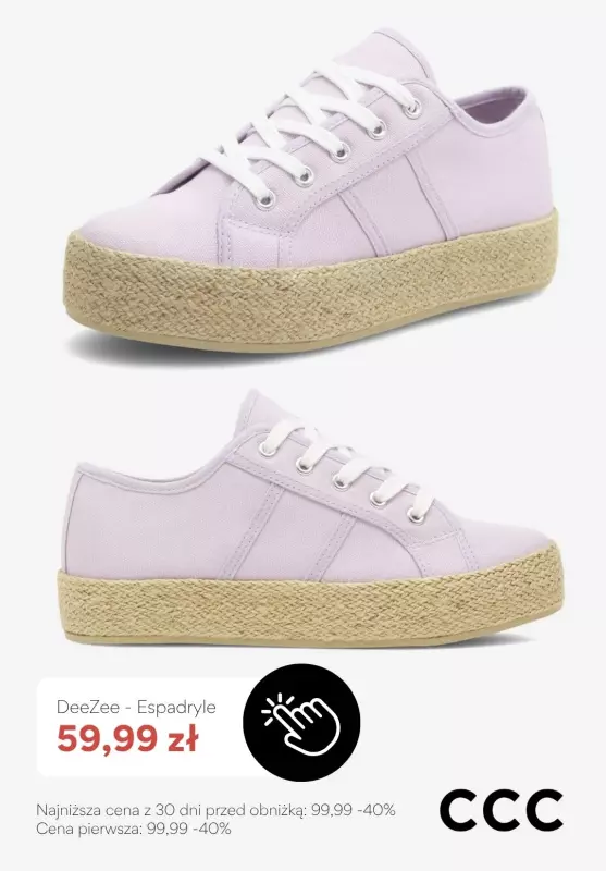 CCC - gazetka promocyjna Espadryle damskie od 59,99 zł   - strona 2