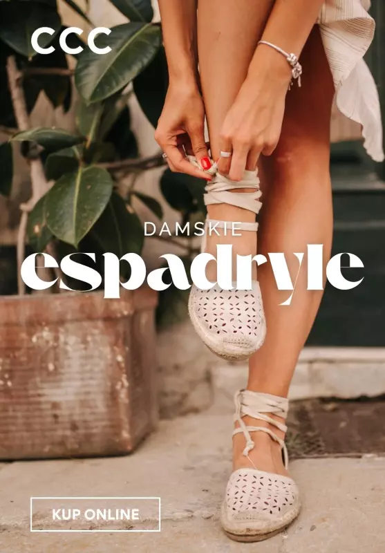 CCC - gazetka promocyjna Espadryle damskie od 59,99 zł od środy 04.06 