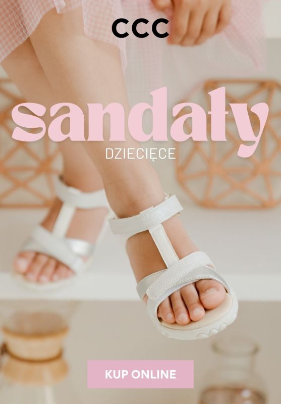 CCC - gazetka promocyjna Sandały dziecięce na WYPRZEDAŻY od poniedziałku 07.07 