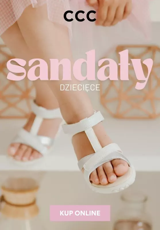 CCC - gazetka promocyjna Sandały dziecięce na WYPRZEDAŻY od poniedziałku 07.07 