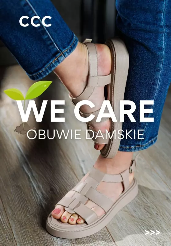 CCC - gazetka promocyjna WE CARE - damskie obuwie skórzane od piątku 18.07 