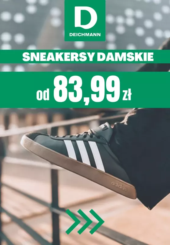 Deichmann - gazetka promocyjna Damskie markowe sneakersy w niskich cenach od wtorku 19.03 