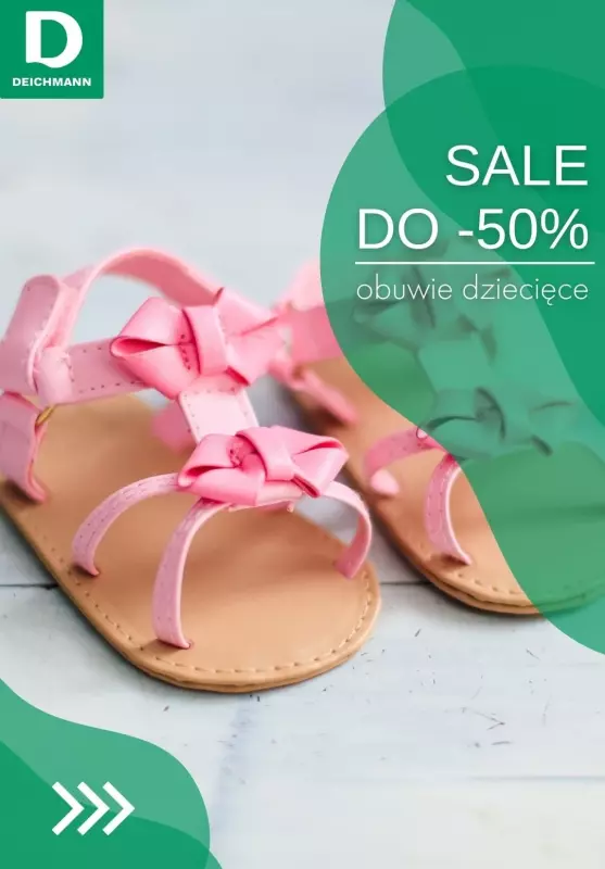 Deichmann - gazetka promocyjna SALE do -50%: obuwie dziecięce od wtorku 25.06 