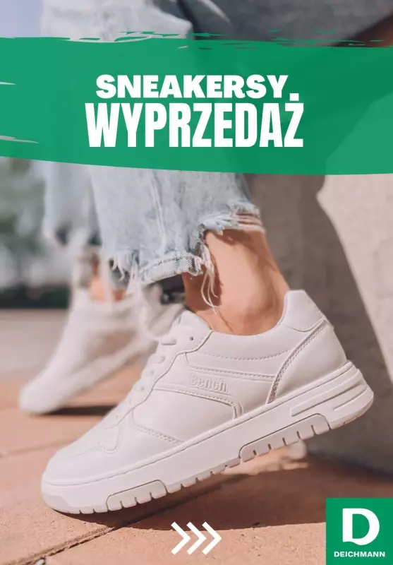 Deichmann - gazetka promocyjna WYPRZEDAŻ: Sneakersy damskie od poniedziałku 08.07 