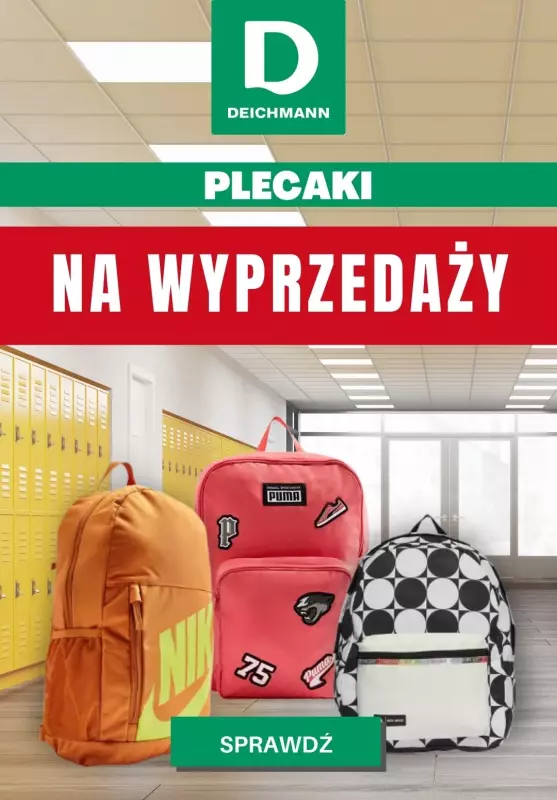 Deichmann - gazetka promocyjna Plecaki na WYPRZEDAŻY od wtorku 06.08 do wtorku 13.08