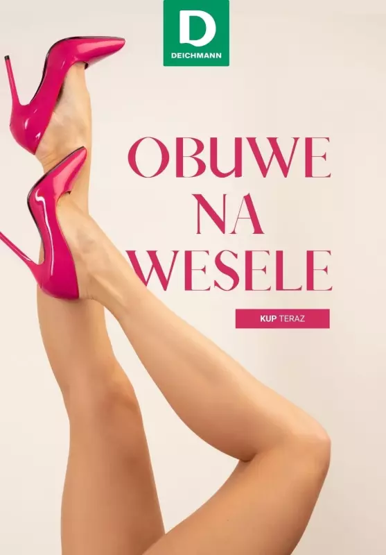 Deichmann - gazetka promocyjna Obuwie na WESELE w super cenach! od poniedziałku 26.08 