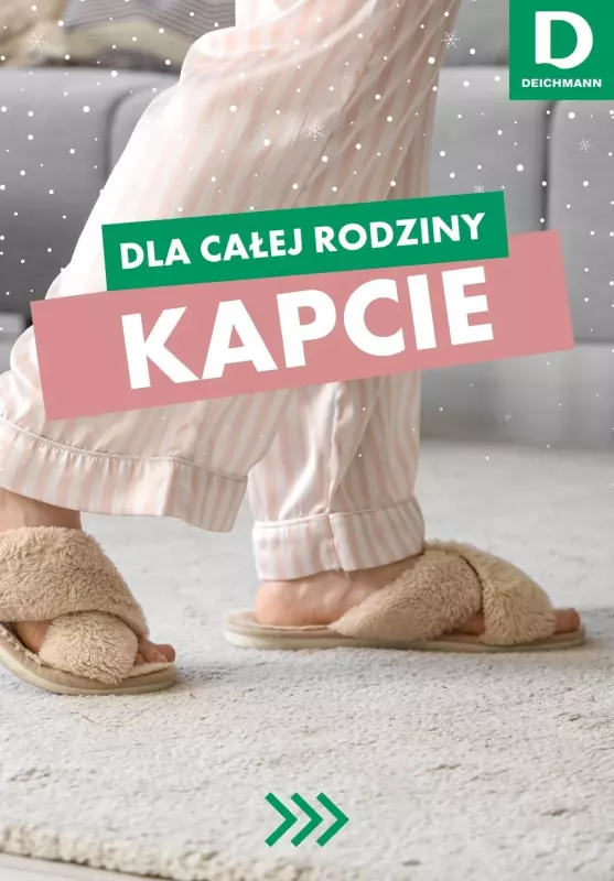 Deichmann - gazetka promocyjna Kapcie dla CAŁEJ RODZINY w super cenach od czwartku 14.11 