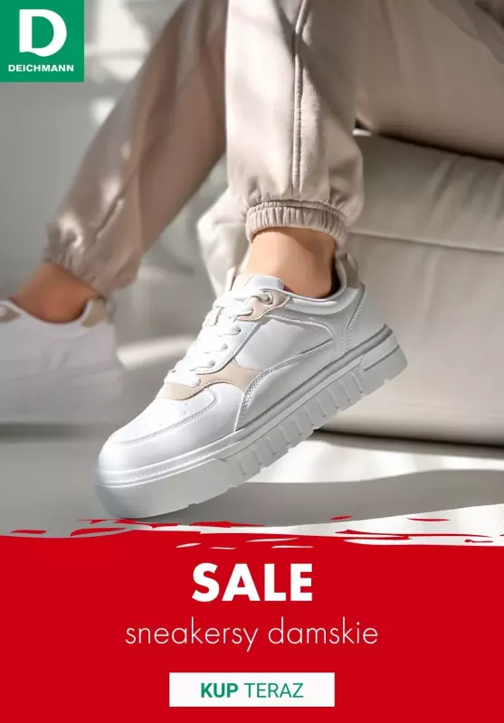 Deichmann - gazetka promocyjna Wyprzedaż sneakersów damskich od piątku 27.12 