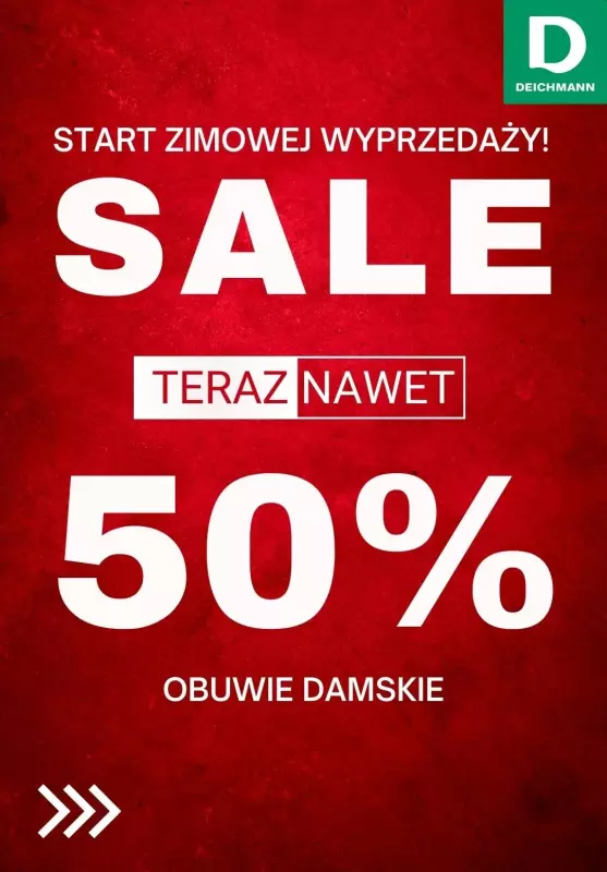 Deichmann - gazetka promocyjna SALE DO -50% - obuwie damskie od środy 08.01 