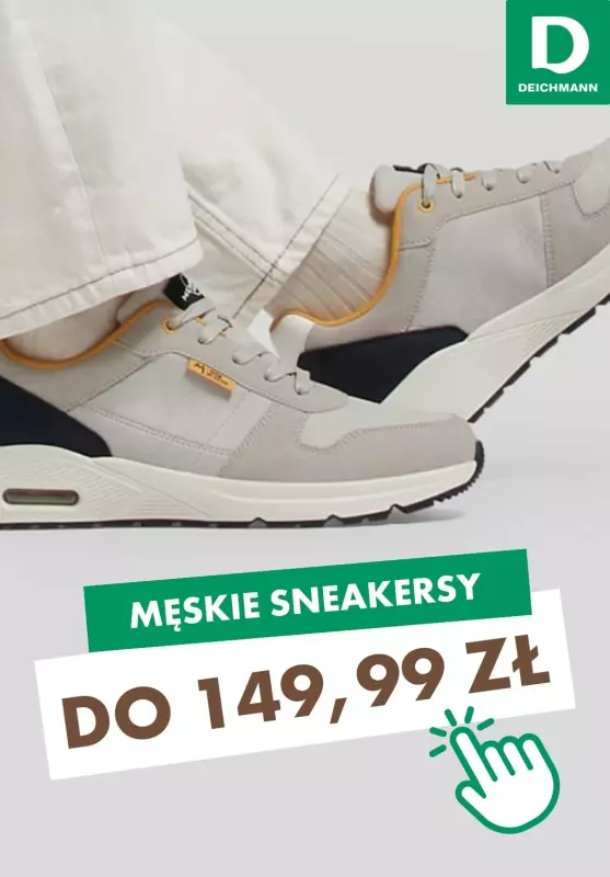 Deichmann - gazetka promocyjna Męskie sneakersy do 149,99 zł od poniedziałku 03.02 do poniedziałku 10.02