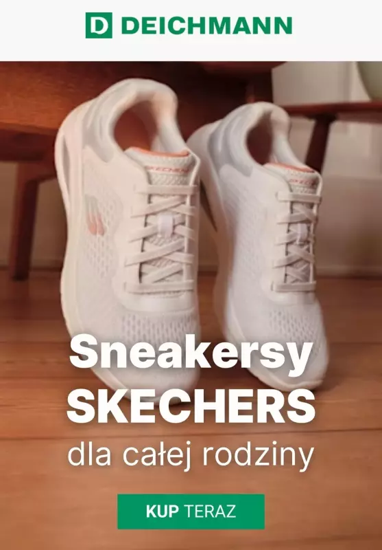 Deichmann - gazetka promocyjna Sneakersy Skechers dla całej rodziny! od poniedziałku 03.03 do poniedziałku 10.03