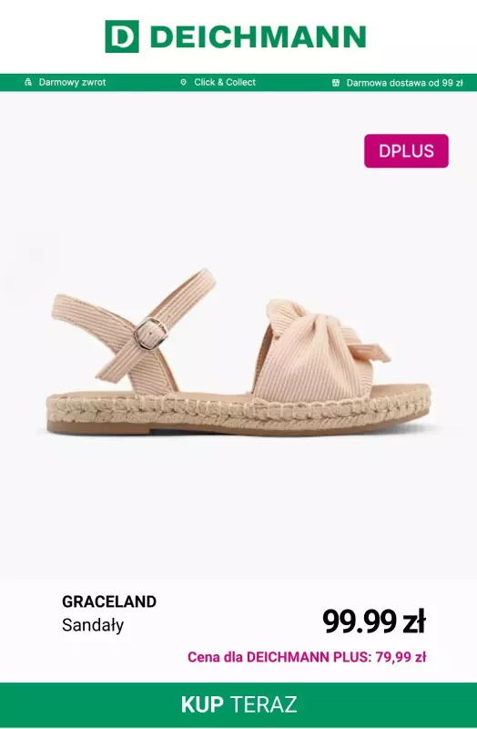 Deichmann - gazetka promocyjna SUPER okazje w Deichmann Plus od czwartku 22.05  - strona 7