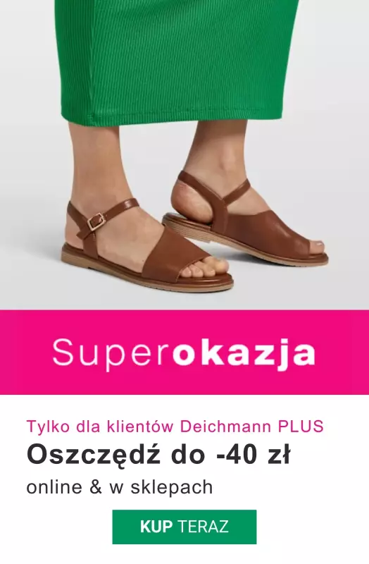 Deichmann - gazetka promocyjna SUPER okazje w Deichmann Plus od czwartku 22.05 