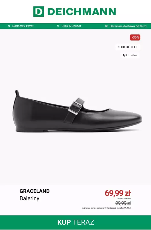 Deichmann - gazetka promocyjna -30% na ostatnie pary OUTLET od piątku 06.06 do niedzieli 15.06 - strona 10