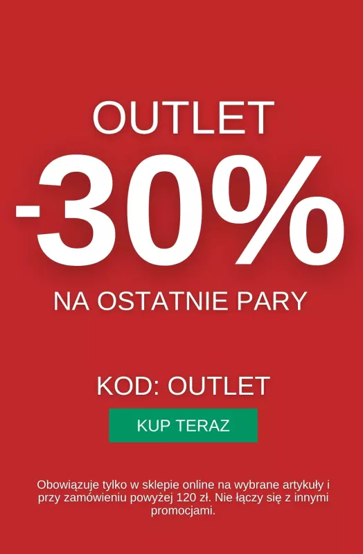 Deichmann - gazetka promocyjna -30% na ostatnie pary OUTLET od piątku 06.06 do niedzieli 15.06