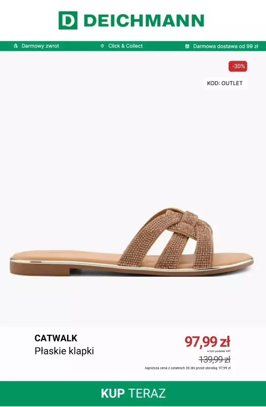 Deichmann - gazetka promocyjna -30% na ostatnie pary OUTLET od piątku 06.06 do niedzieli 15.06 - strona 4