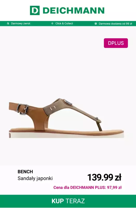 Deichmann - gazetka promocyjna -30% na sandały i klapki dla klientów Deichmann PLUS od czwartku 12.06 do środy 18.06 - strona 10