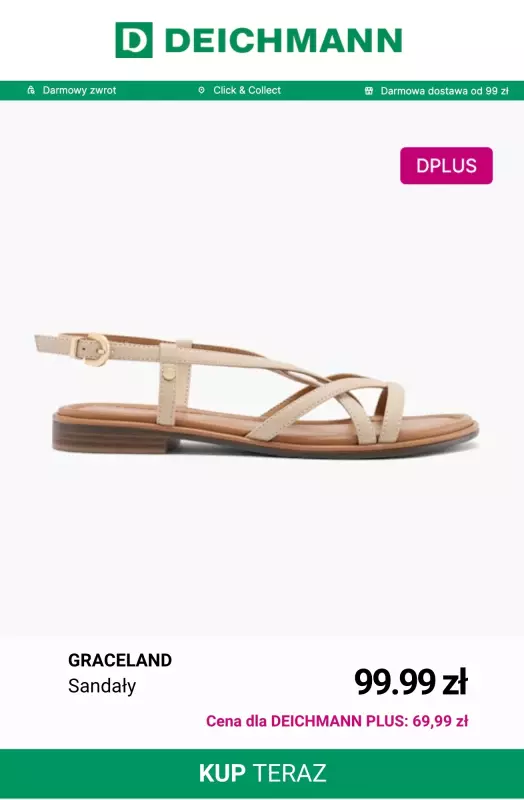 Deichmann - gazetka promocyjna -30% na sandały i klapki dla klientów Deichmann PLUS od czwartku 12.06 do środy 18.06 - strona 7