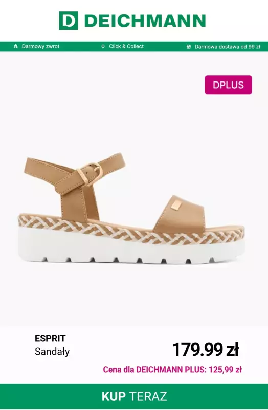 Deichmann - gazetka promocyjna -30% na sandały i klapki dla klientów Deichmann PLUS od czwartku 12.06 do środy 18.06 - strona 14