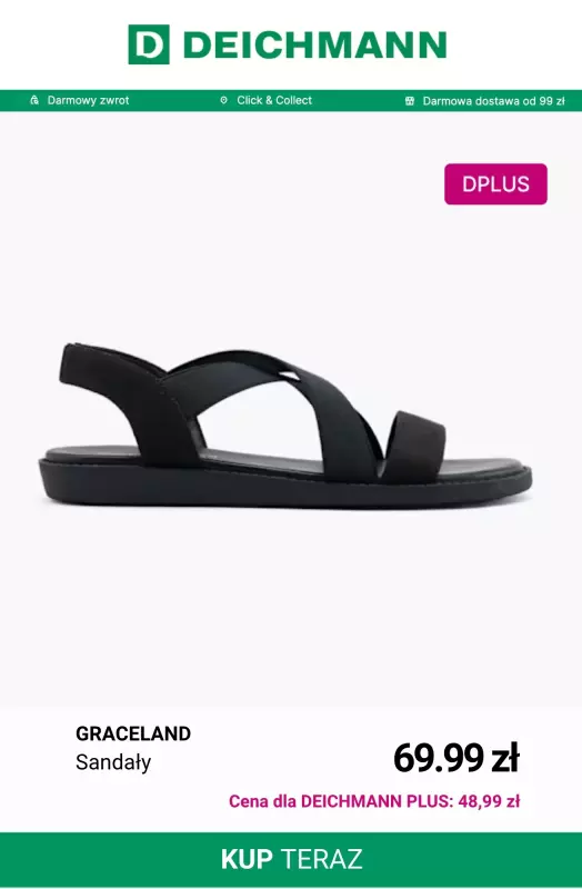 Deichmann - gazetka promocyjna -30% na sandały i klapki dla klientów Deichmann PLUS   - strona 3