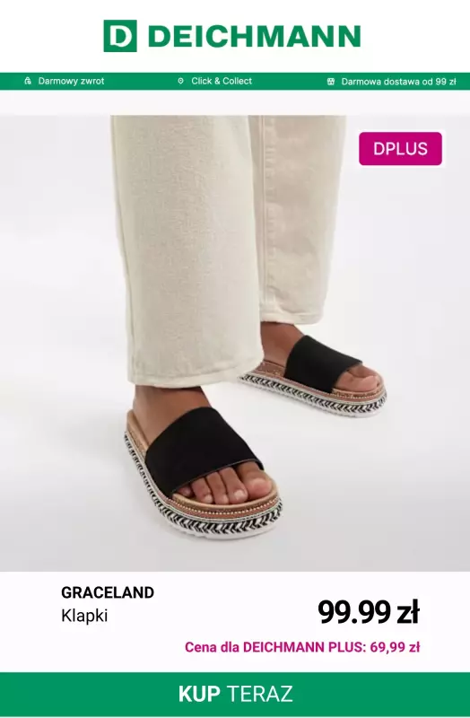 Deichmann - gazetka promocyjna -30% na sandały i klapki dla klientów Deichmann PLUS   - strona 3