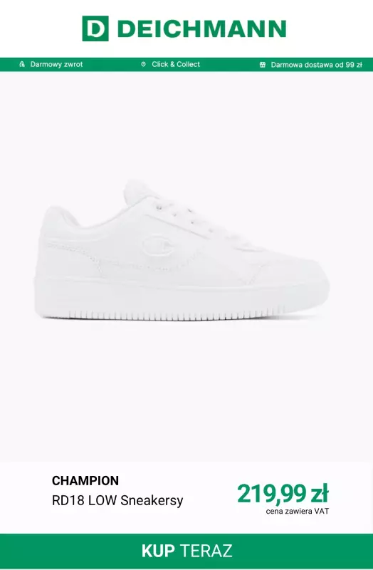 Deichmann - gazetka promocyjna Białe sneakersy   - strona 2