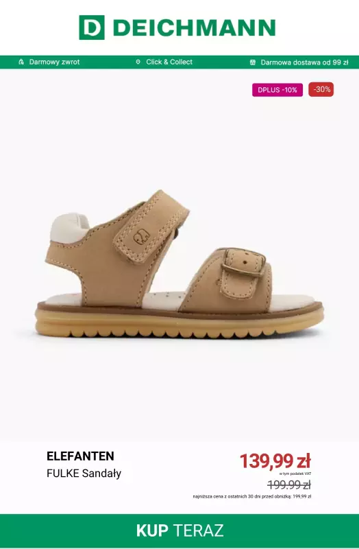 Deichmann - gazetka promocyjna Wyprzedaż: obuwie dziecięce   - strona 3