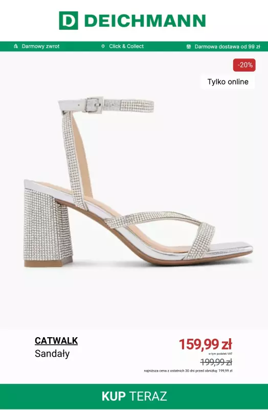 Deichmann - gazetka promocyjna Metaliczne akcenty - obuwie damskie   - strona 2