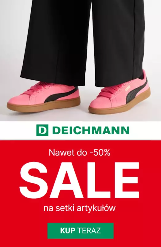 Deichmann - gazetka promocyjna Ostatnie dni SALE nawet do -50% od piątku 08.08 do niedzieli 10.08