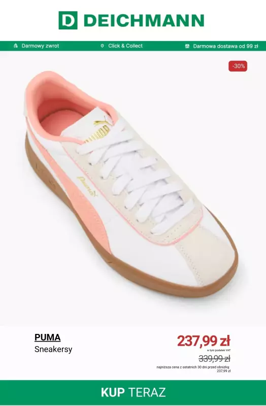Deichmann - gazetka promocyjna Sneakersy Puma w niskich cenach od środy 03.09  - strona 2