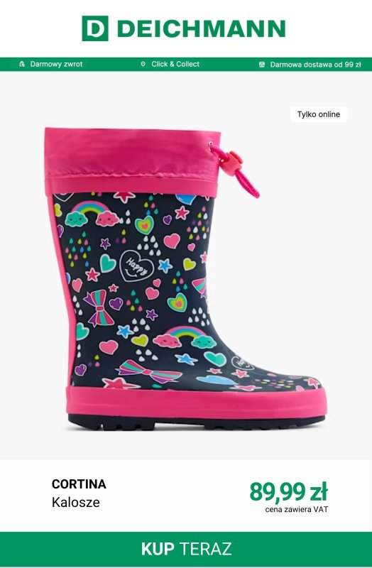 Deichmann - gazetka promocyjna Kalosze dziecięce od wtorku 16.09 do środy 24.09 - strona 2