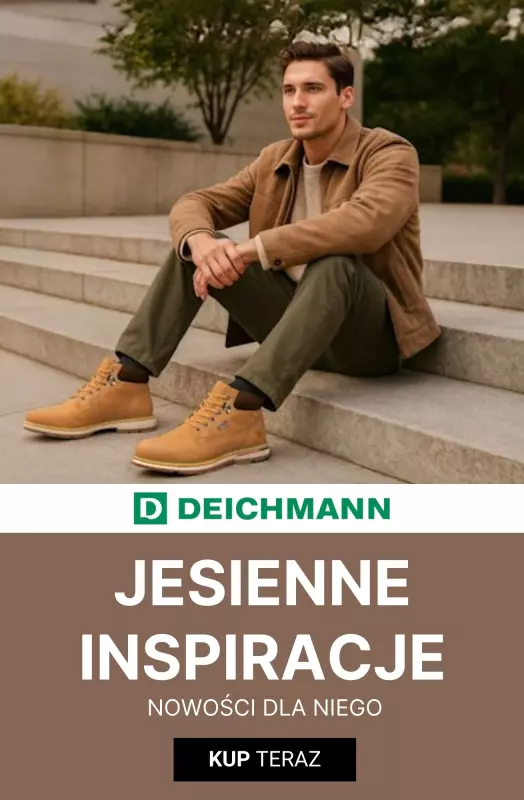 Deichmann - gazetka promocyjna Jesienne inspiracje - nowości dla niego od środy 24.09 do piątku 03.10