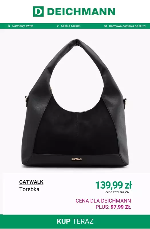 Deichmann - gazetka promocyjna -30% na plecaki i torebki przy zakupach od 99 zł   - strona 3
