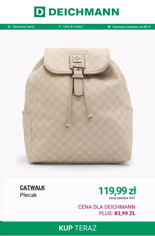 Deichmann - gazetka promocyjna -30% na plecaki i torebki przy zakupach od 99 zł od wtorku 07.10  - strona 6